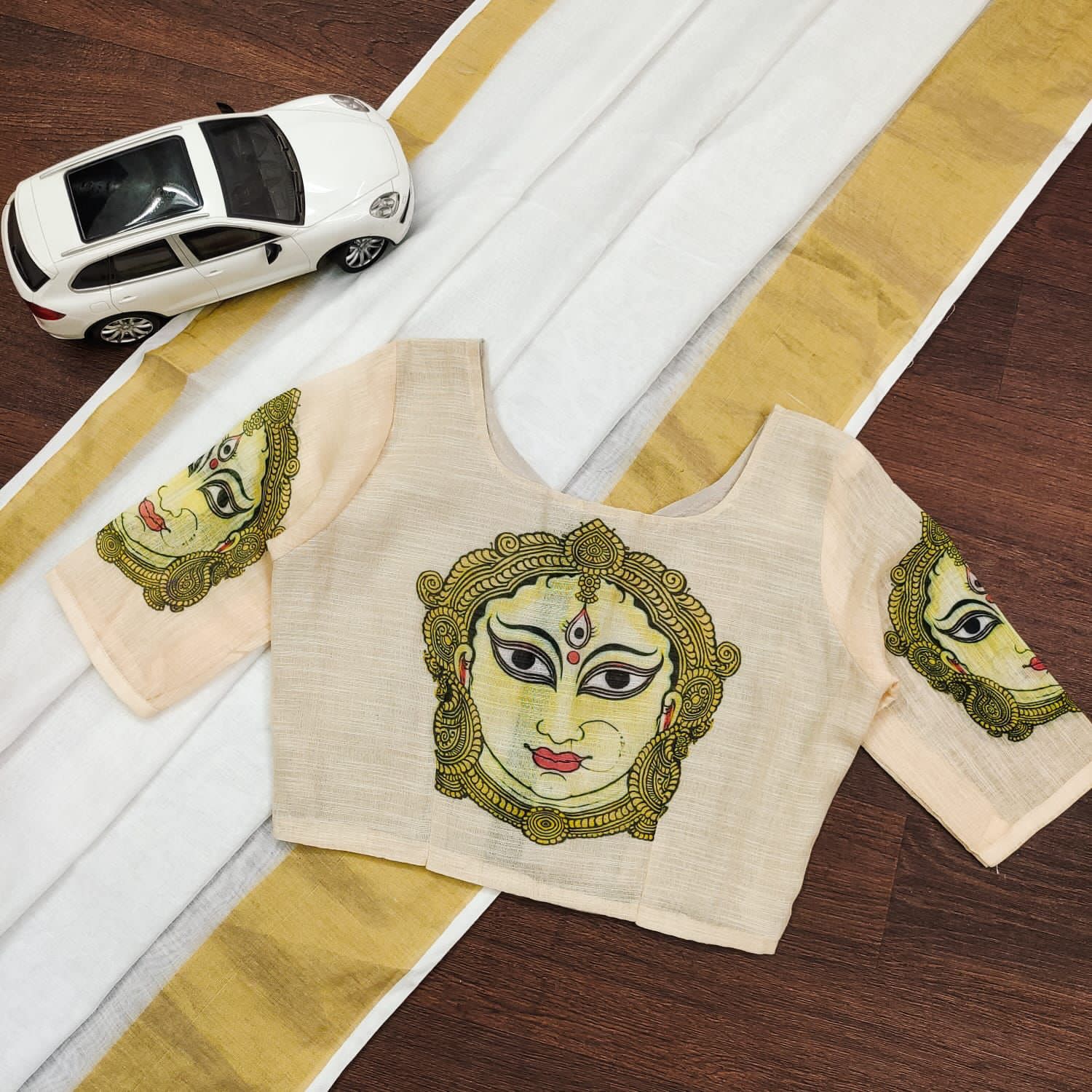 MG 303 Navratri Special Printed Blouse Designer Sarees